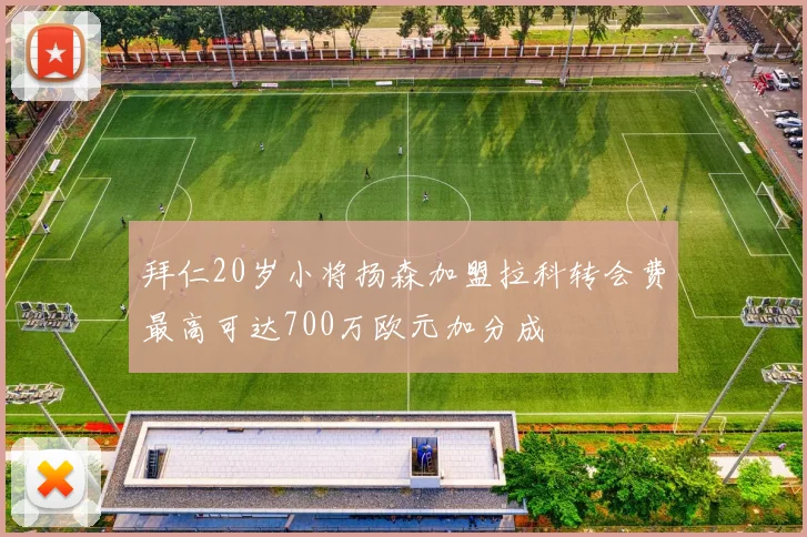拜仁20岁小将扬森加盟拉科转会费最高可达700万欧元加分成