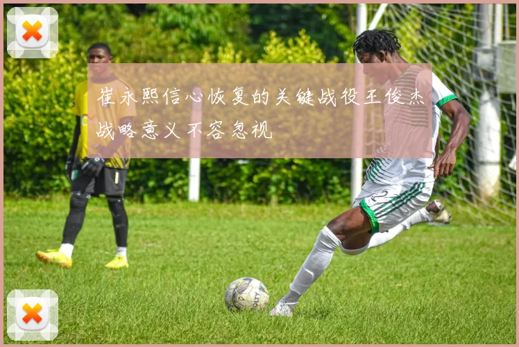 崔永熙信心恢复的关键战役王俊杰战略意义不容忽视